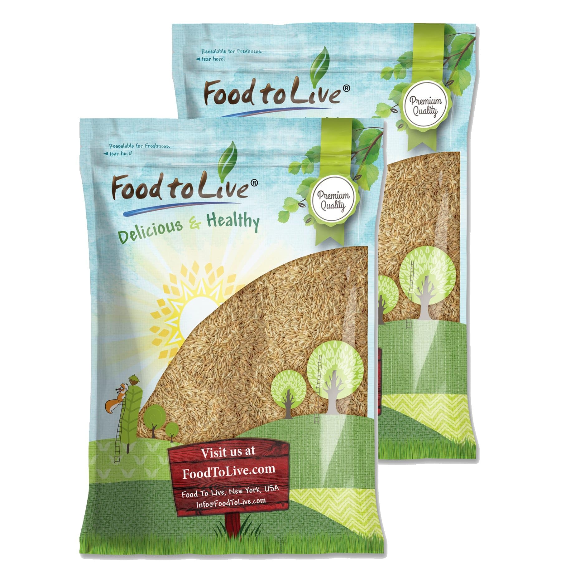 Food to Live Rye Berries, 20 Pounds - Whole Grain Powerhouse for Bread, Sourdough, Porridge, and Granola. Rich in Fiber and Nutr