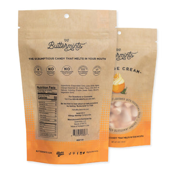 Buttermints Orange Cream, Butter Mints Gluten-Free Candy Soft Butter Taste, Unexpectedly Scrumptious (4 Servings)