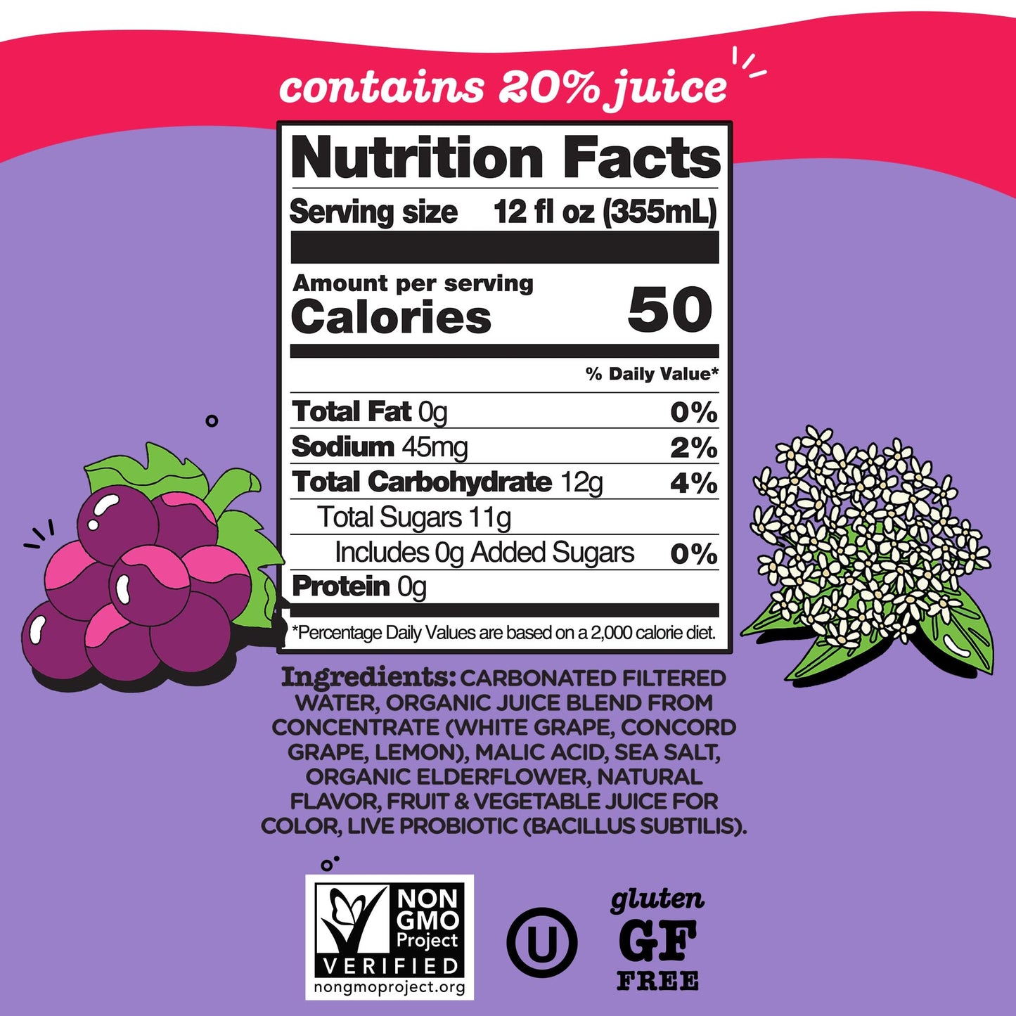 Culture Pop G  Probiotic Soda, Low Sugar, Non-GMO, Gluten-Free, 12 Fl Oz (Pack of 12)