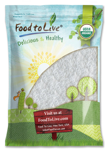 Food to Live Organic Fine Shredded Coconut, 4 Pounds - Non-GMO, Raw, Unsweetened, Unsulfured, Desiccated, Shaved Meat. Vegan, Ke