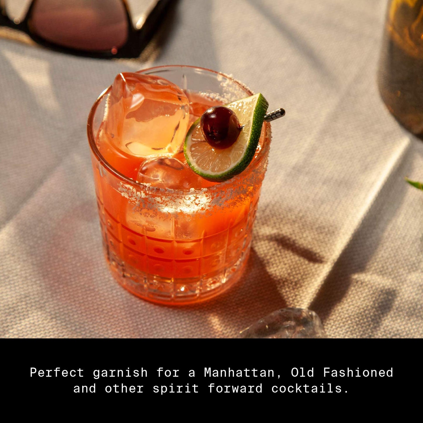 Filthy Food Black Amarena Cherries - Premium Cocktail Garnish - Non-GMO, Gluten Free - 8oz Jar, 4 Count