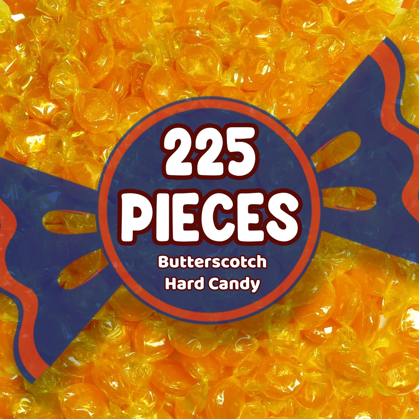 Butterscotch Hard Candy - 3 Pounds Approx 225 Pieces Of Creamy Butterscotch Drops - Bulk Candy For Holiday Season, Holiday Candy