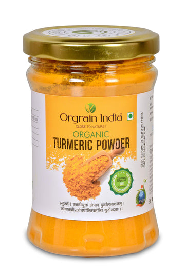 Orgrain India Organic Turmeric Powder 300g (Pack of 2 * 150g) with high Curcumin Content | Immunity Booster | Company-Owned Farm