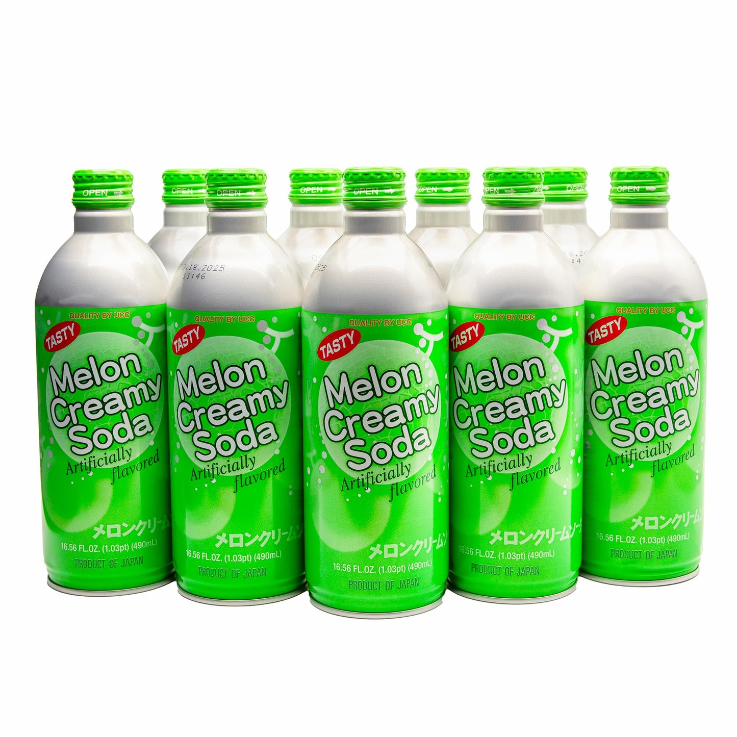 Ucc Melon Creamy Soda - Ready To Drink Melon Soda, Convenient Bottled Drink, 16.57Oz Each (Pack Of 24), Carbonated Drink, Artifi