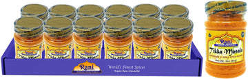 Rani Tikka Masala Indian 7-Spice Blend 3oz (85g) PET Jar, Pack of 12 ~ All Natural | Salt-Free | Vegan | No Colors | Gluten Frie