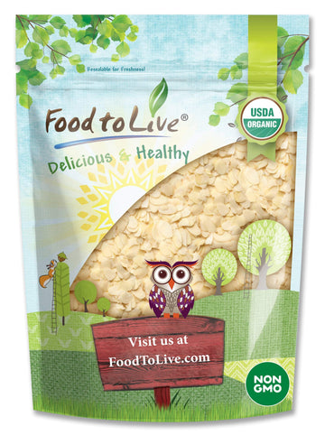 Food to Live Organic Blanched Sliced Almonds, Non-GMO, Unsalted, Vegan, 1.5 Pounds