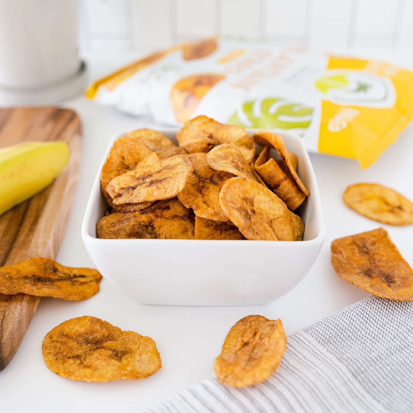 Artisan Tropic Plantain Strips Naturally Sweet - 12 Pack, 4.5Oz - Vegan, Paleo, Gluten Free Chips - Whole 30 Approved Foods Non-