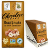 Chocolove Hazelnut Milk Chocolate Bars | 33% Cocoa | Roasted Oregon Hazelnut Bits | Crafted with Silky Smooth Belgian Chocolate 