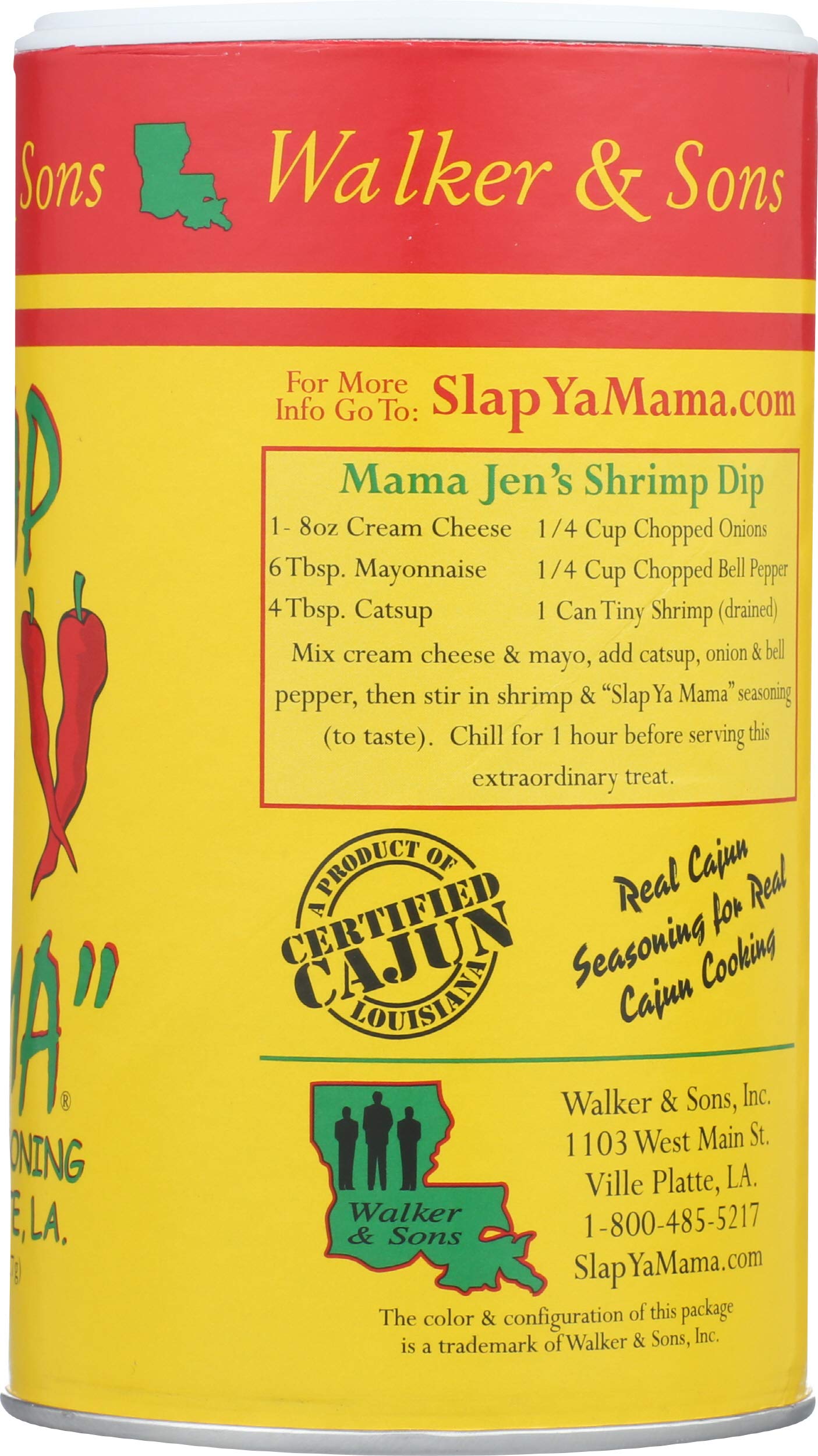 Slap Ya Mama Cajun Seasoning from Louisiana, Original Blend, No MSG and Kosher, 8 Ounce Can, Pack of 3
