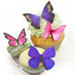 Sugar Robot Edible Butterflies for Cake Decorating - Small 1.75 inches - Pink and Purple Assorted - Premium Quality