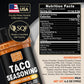Taco Seasoning Mix Cheddar Cheese Powder - Gluten Free & Low Sodium Mild Cheesy Mexican Seasoning Blend For Taco Tuesday Night.