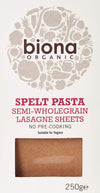 BIONA Organic Spelt Lasagne, 250 GR