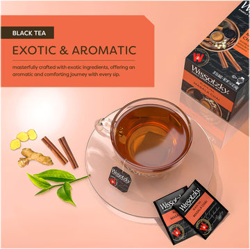 Wissotzky Masala Chai Black Tea (6 Pack - 120 Tea Bags) | Aromatic Chai Tea | Antioxidant Rich | Comforting Tea | Black Tea Bags