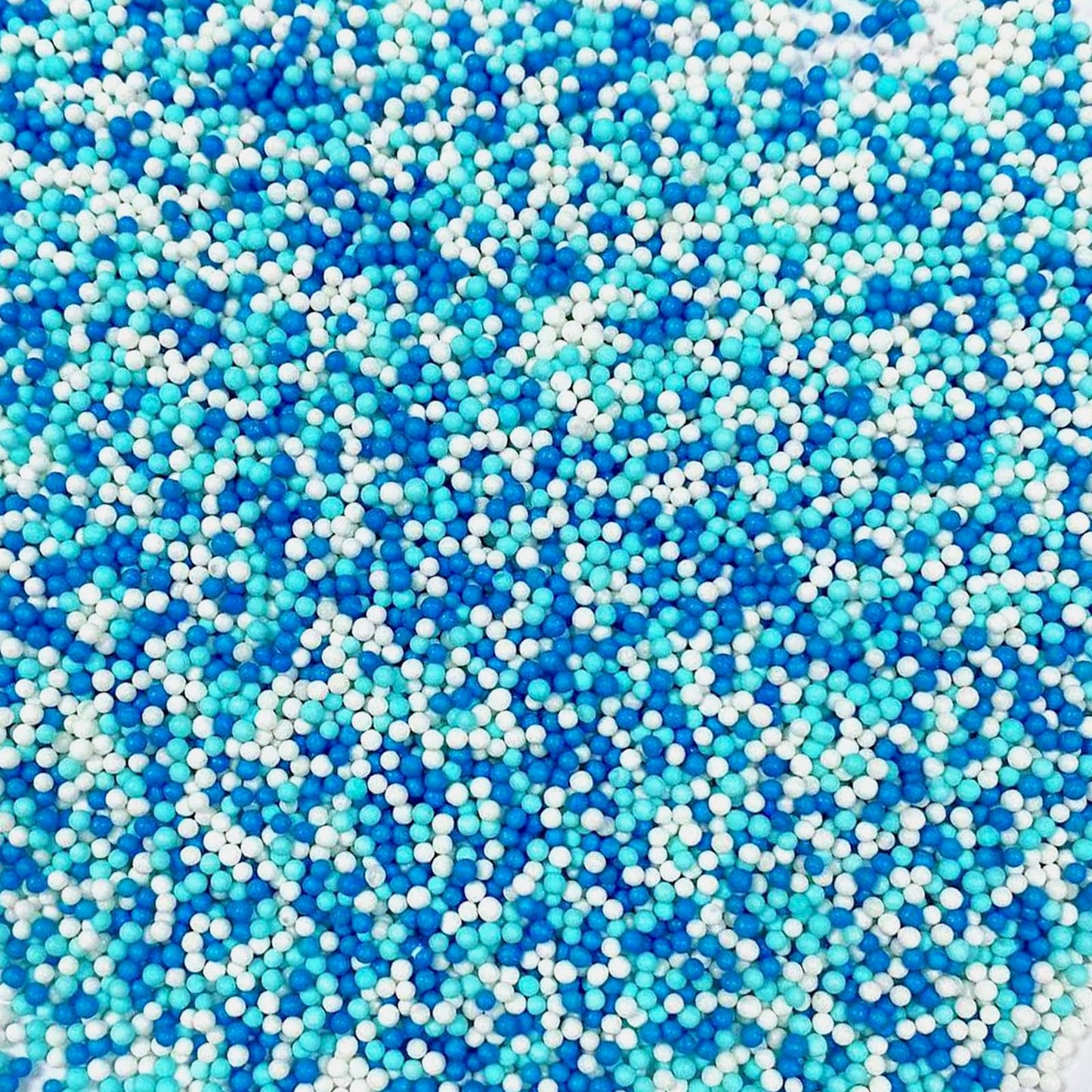 Philaeec Blue And White Nonpareils Sprinkle 2Mm Mini Peals Sprinkle Edible For Cake Decoration Cupcake Topper Cookie Baking Deco