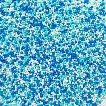 Philaeec Blue And White Nonpareils Sprinkle 2Mm Mini Peals Sprinkle Edible For Cake Decoration Cupcake Topper Cookie Baking Deco