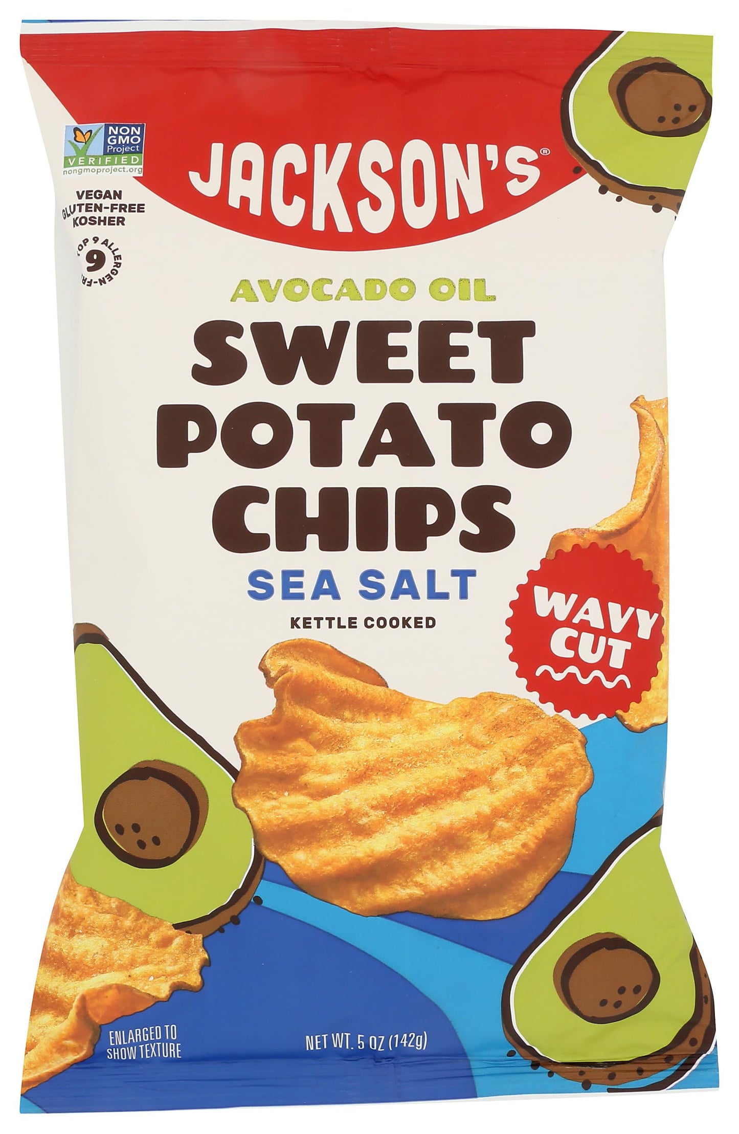 Jacksons Honest Chips Sea Salt Avocado Oil Sweet Potato Chips, 5 Oz