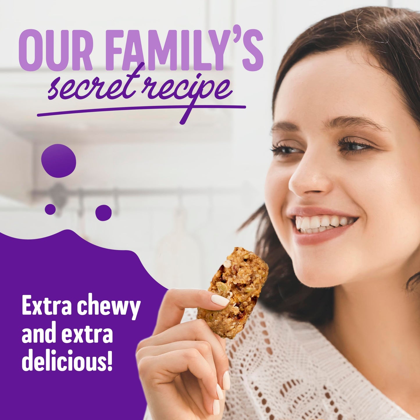 Cooper Street Granola Bakes - Healthy Chewy Breakfast Granola Bars With Chia, Flax, Buckwheat And Oats In Delicious Oatmeal Cran
