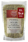 Spicy World Whole Fennel Seeds 5 Pound Bulk - All Natural, Sweet Licorice Flavor and Bright Green Color - Great for Fennel Tea, 