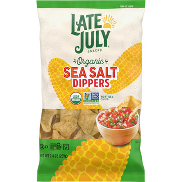 Late July Sea Salt Dippers Organic Tortilla Chips, 7.4 Oz Bag