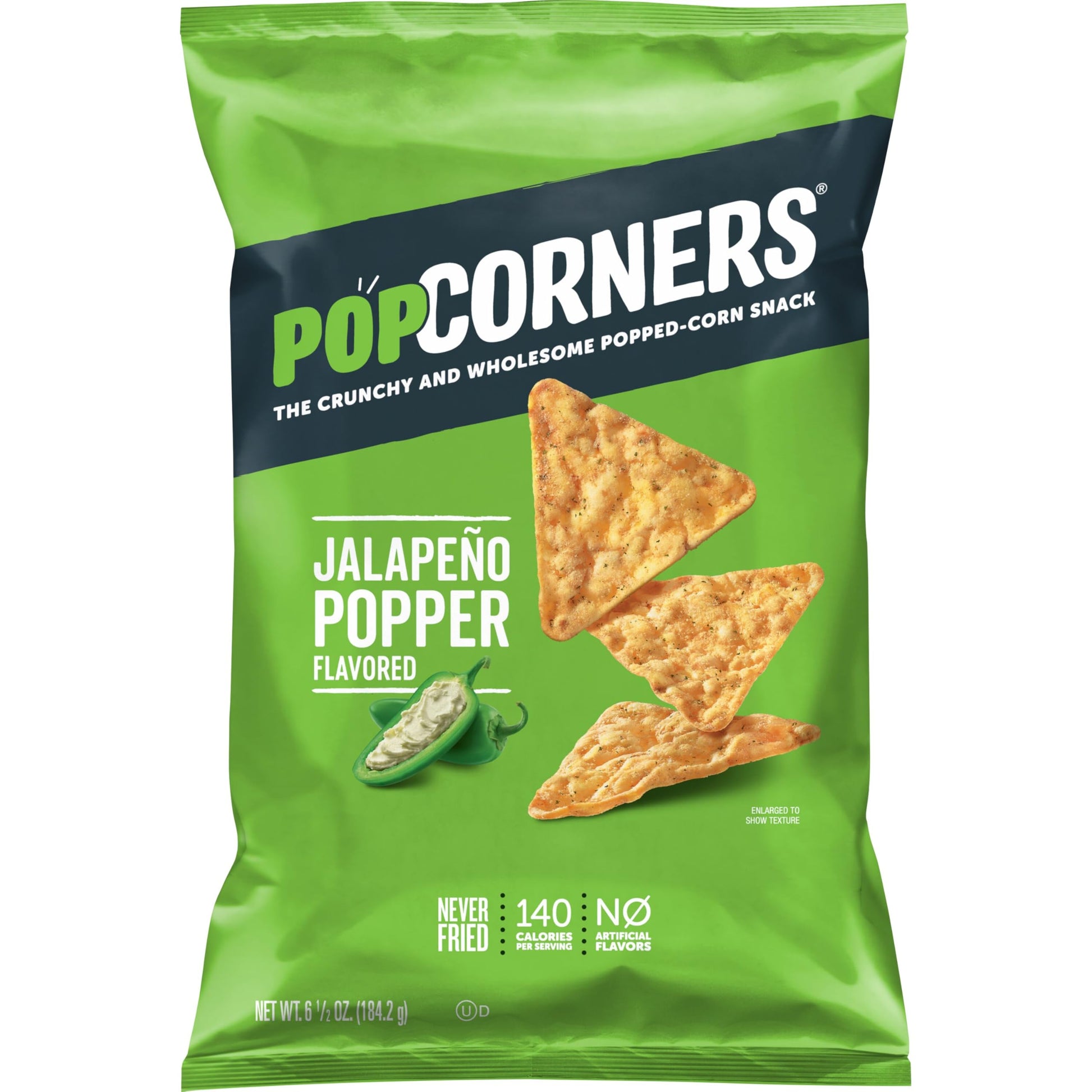Popcorners Jalapeno Popper Popped Corn Snacks, 6.5 Oz