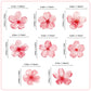 Ercadio 40 Pack Edible Cherry Blossom Cupcake Toppers Flower Cake Drink Topper Picks Spring Bridal Engagement Baby Shower Birthd