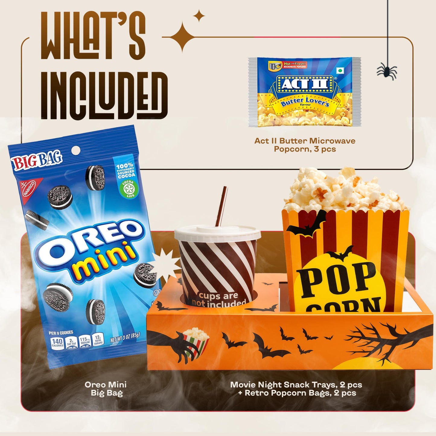 Halloween Movie Night Supplies - Candy Variety Pack For mature-themeds & Kids With Movie Snack Trays  Spooky Basket Stuffers For Him & Her  Halloween Boo Basket Gifts By CraveKraft