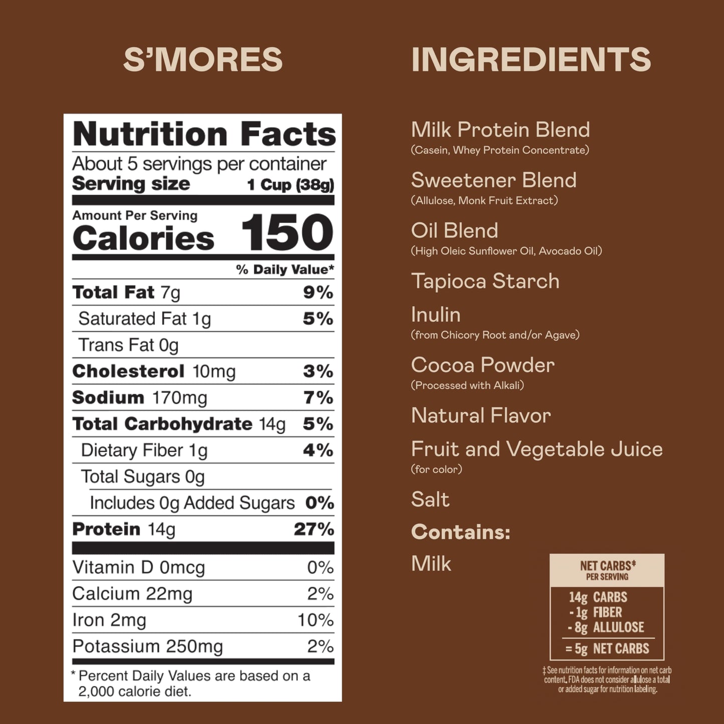 Magic Spoon Cereal - High Protein, Sugar Free, Gluten Free - 7 Ounce (Pack of 4) - Smores Flavor