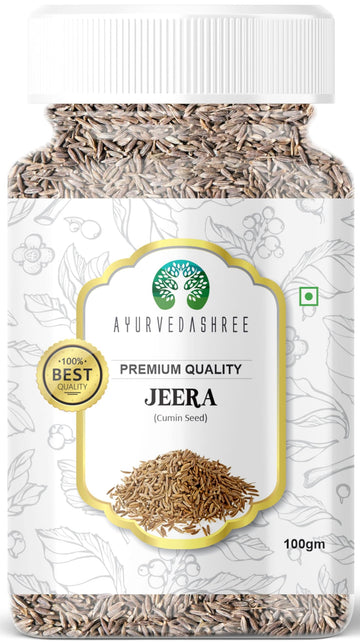 AYURVEDASHREE Cumin Seeds Whole (Jeera) Spice 100g, All Natural | Premium Quality |100% Pure | NON-GMO | Vegan | Indian Origin |