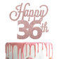 Lingteer Happy 36Th Birthday Cake Topper - Cheers To 36Th Birthday 36 Years Old Birthday Party Cake Decorations Sign.