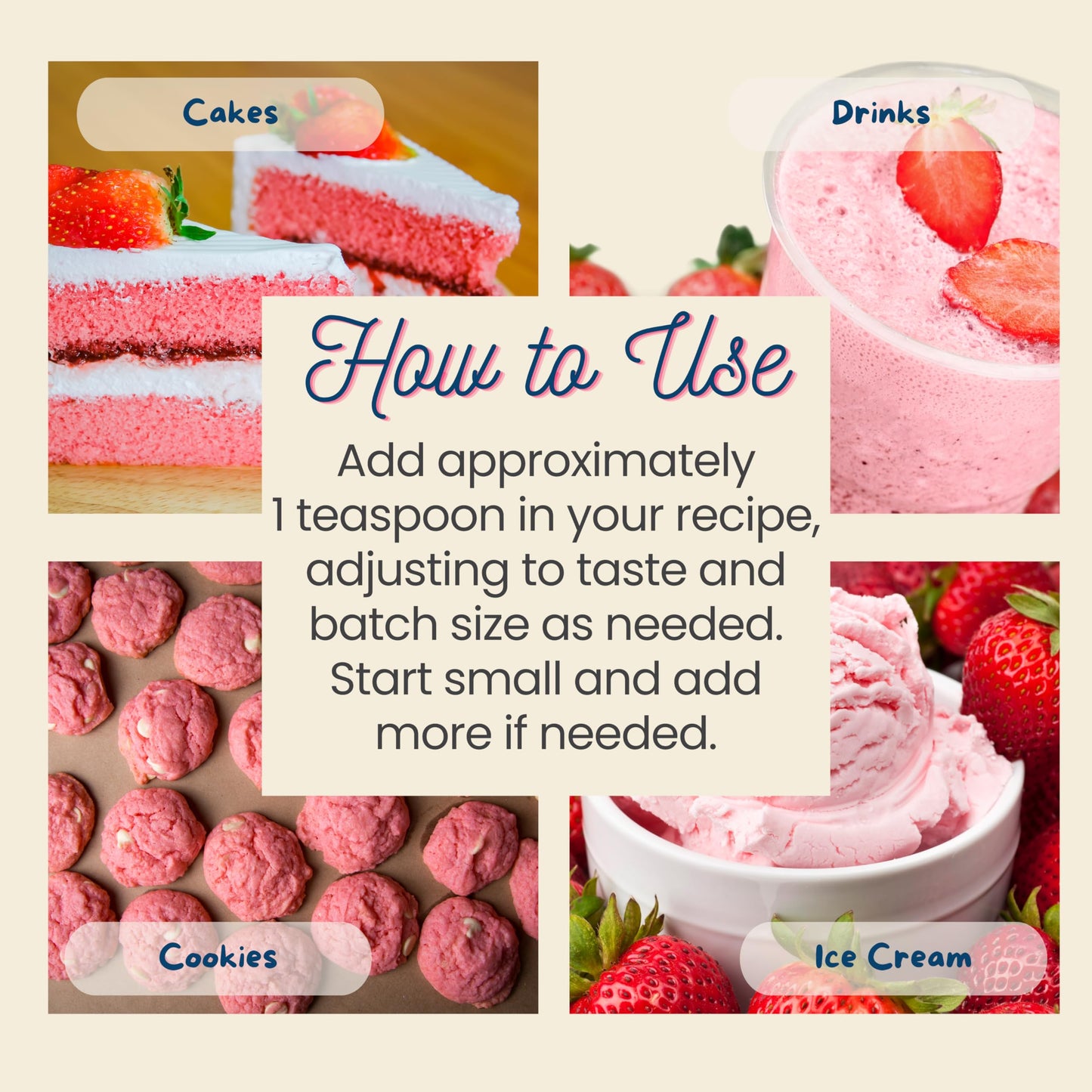 Natural Strawberry Extract - 2 Oz - Water-Soluble - By Harvest Moon Delights - Strawberry Extract For Baking, Drinks, Ice Cream
