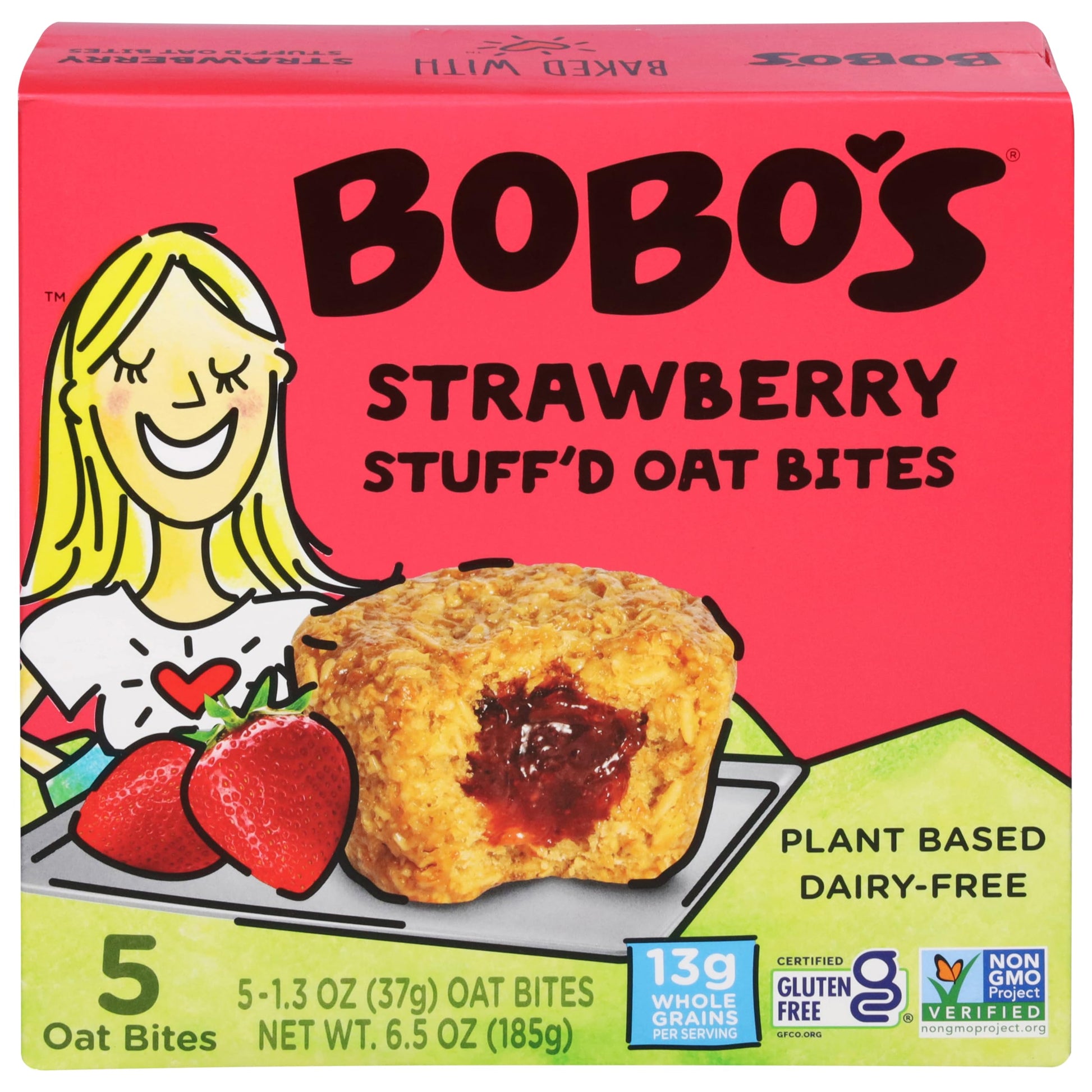 Bobo'S Oat Bars Strawberry Bites 5 Counts, 1.3 Oz