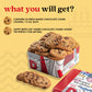 Davids Cookies Happy Birthday Chocolate Chunk Cookies Tin 2lbs - Handmade and Fresh Baked Gourmet Cookie Gift Basket - Delectable & Made with enhanced Ingredients - Ideal Birthday Food Gift For All