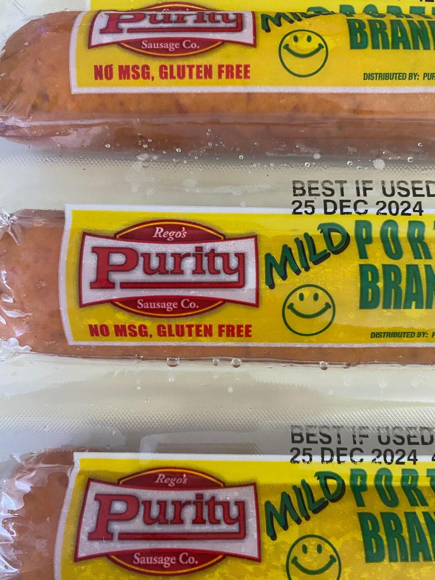Purity Portuguese Sausage - Mild 10Oz/Ea 8 Pack