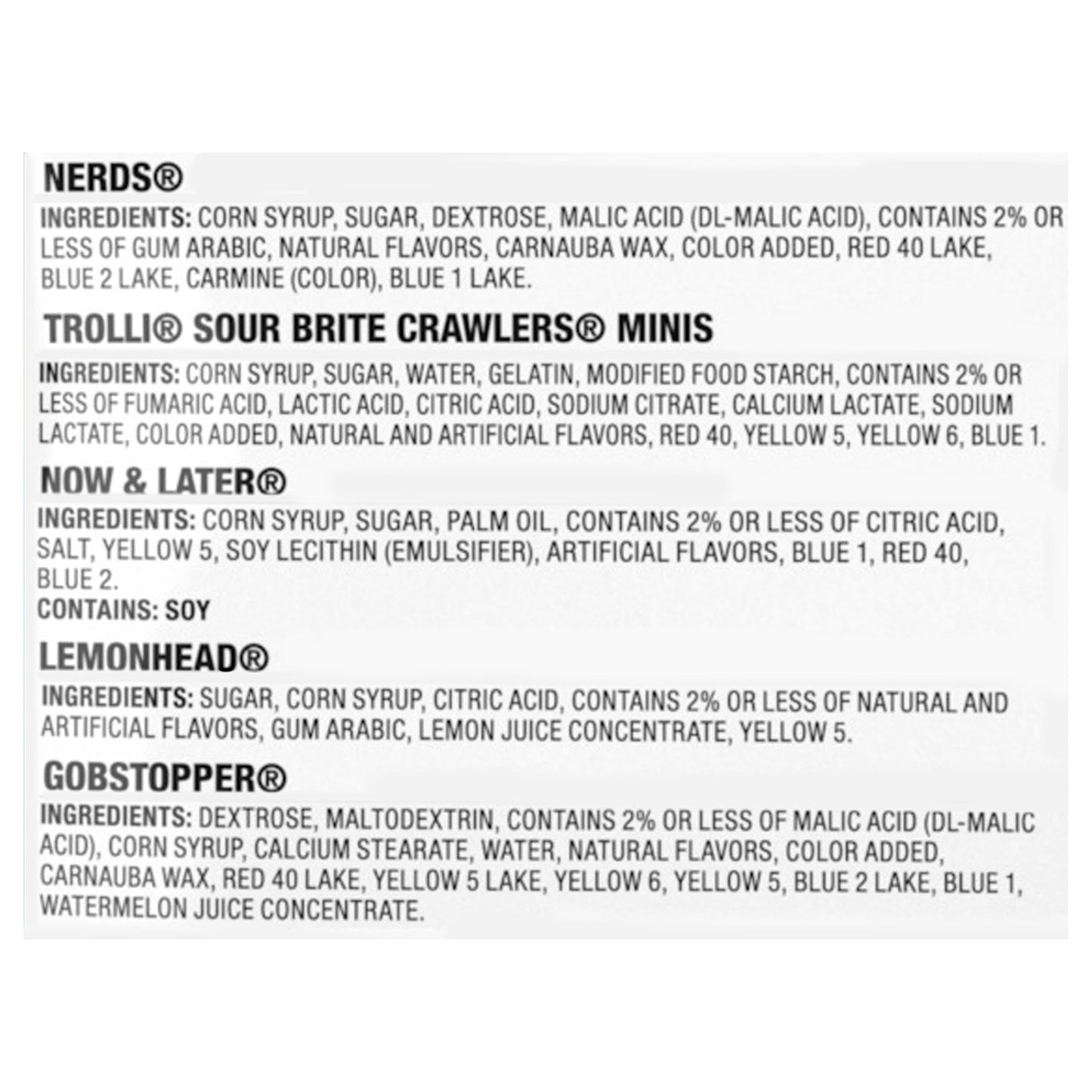 Halloween Candy Classic Fun Trick-or-Treat Variety Bag  NERDS Original  Trolli  Now and Later  Lemonhead  and Gobstopper  200 Pieces  54 Ounces