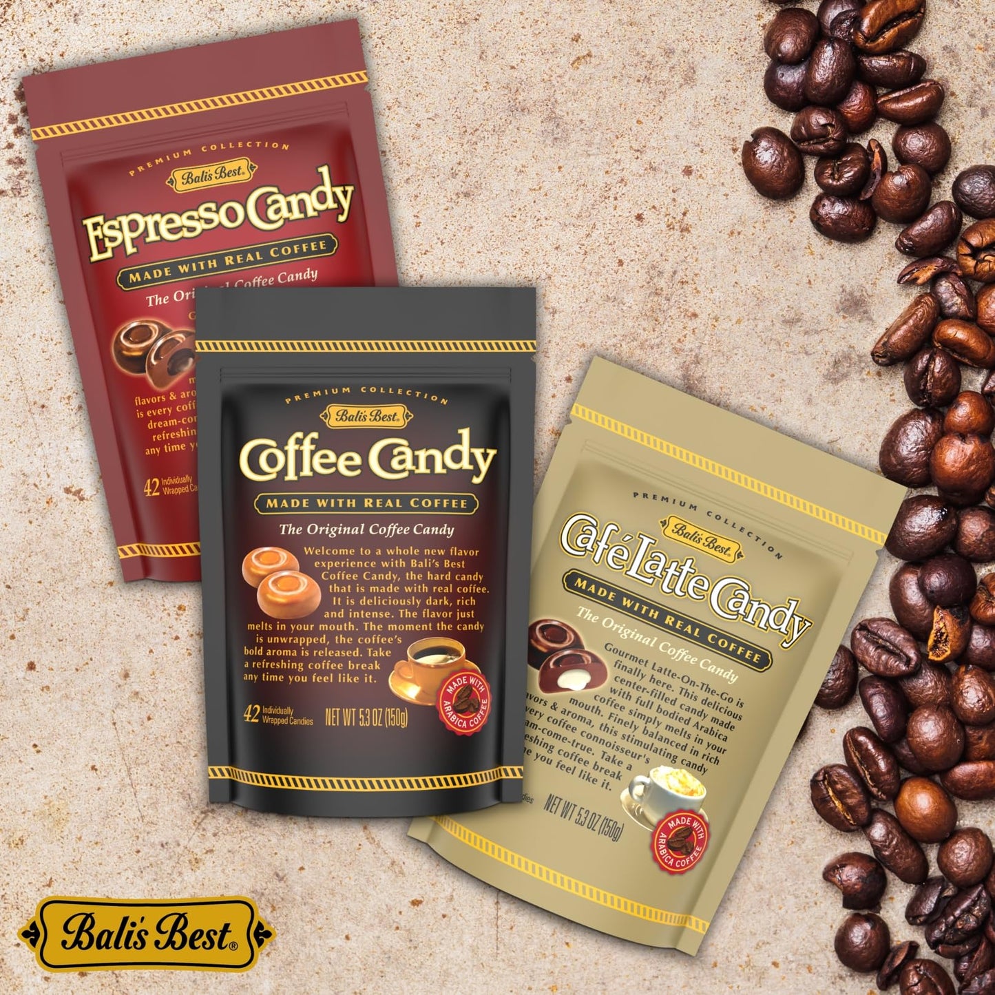 Bali s Best Coffee Candy, 5.3-Ounce Bags (Pack of 12)