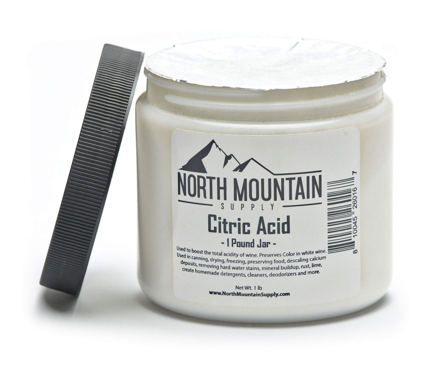 North Mountain Supply Citric Acid - Food Grade - 1 Pound Jar