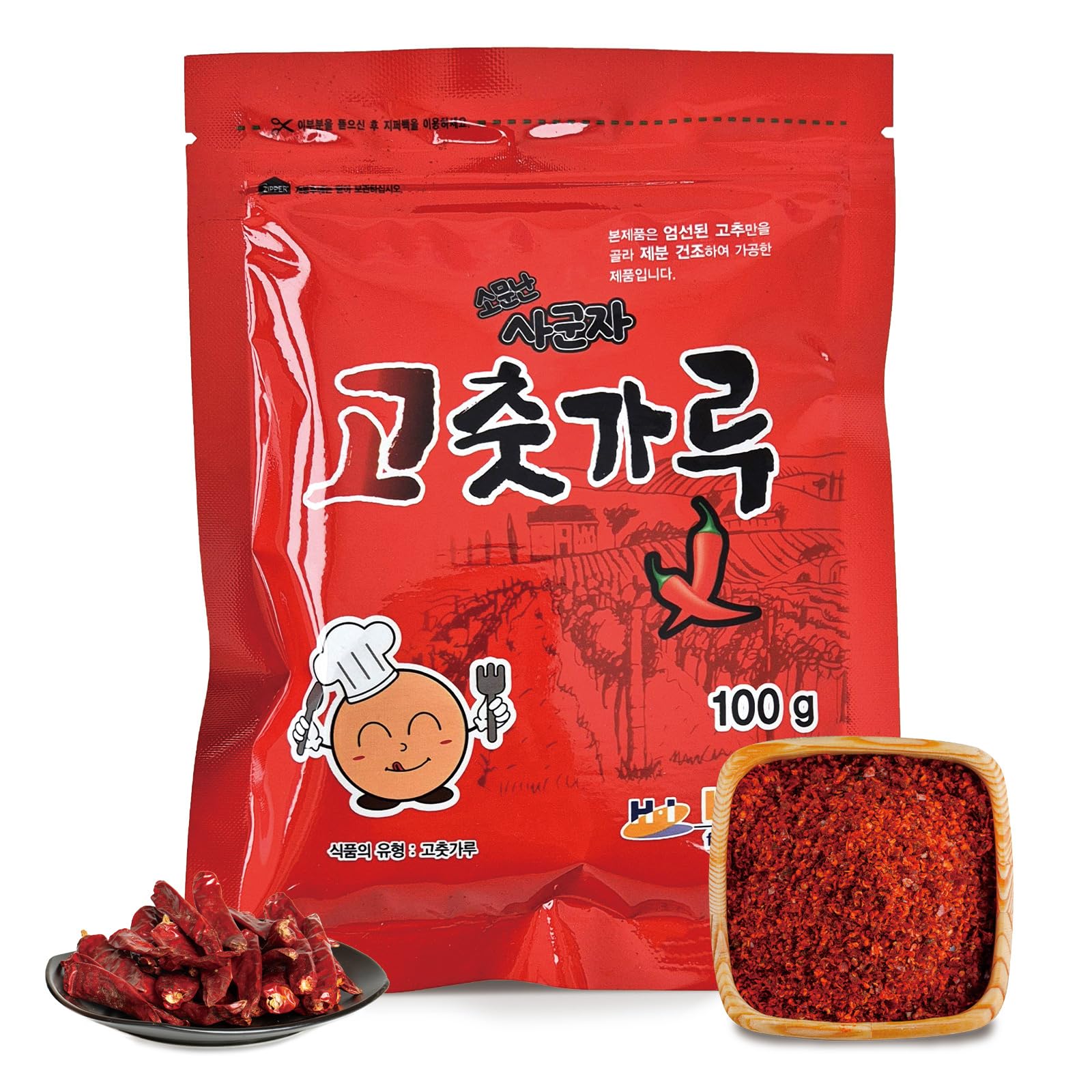 COELO Korean Red Pepper Powder (100g 3.5 oz.) Spicy Gochugaru Flakes Spice Seasoning Asian Food K-Food Kimchi Stew Stir-fry Drie