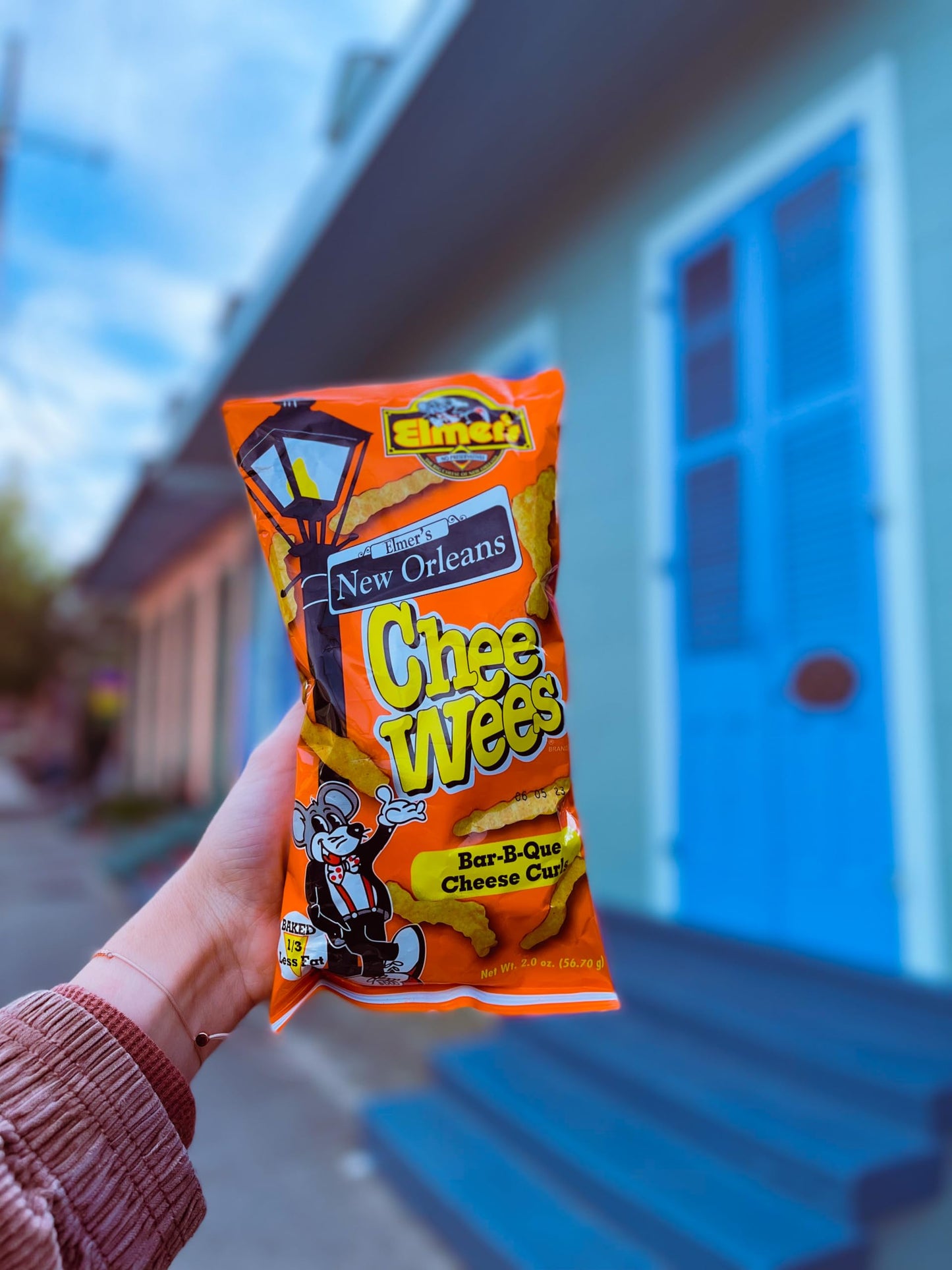 Elmer'S New Orleans Chee-Wee'S, Authentic Nola Bbq Flavor, Irresistible Crunchy Snack Delight 2 Oz Bags, Pack Of 6