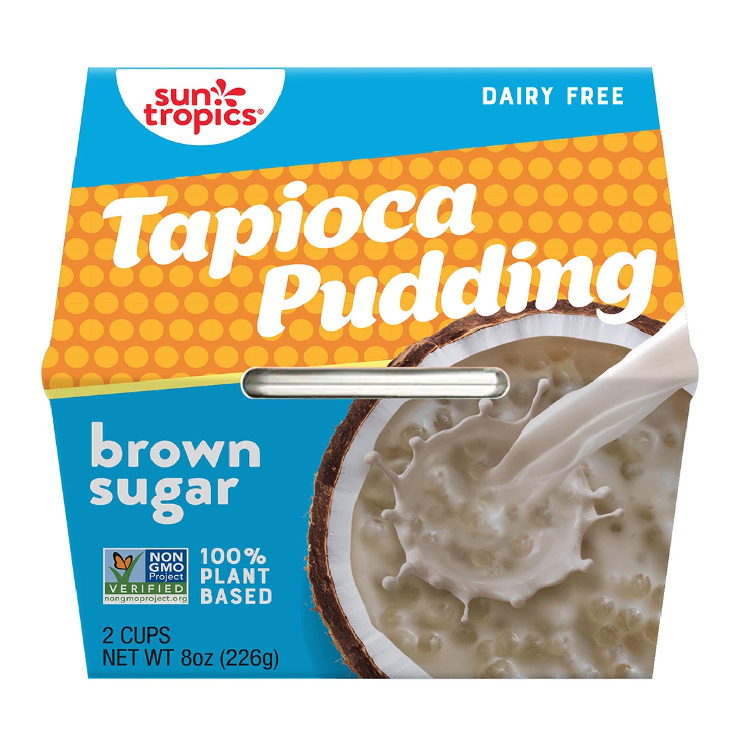 Sun Tropics Tapioca Pudding, Brown Sugar | Vegan Pudding, Dairy Free Pudding | Gluten Free, Low Sugar, Non-Gmo | Ready-To-Eat Pu
