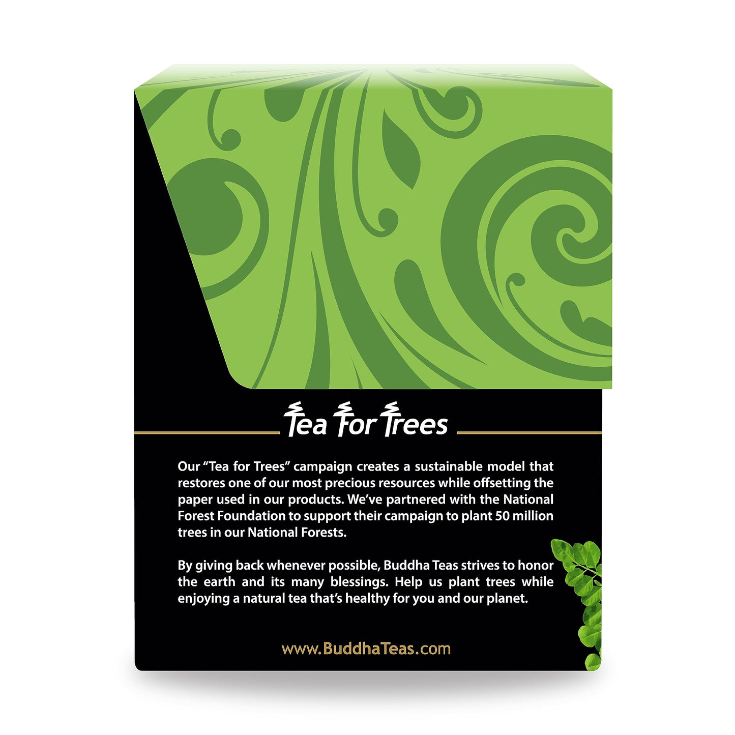 Buddha Teas Moringa Herbal Tea - Caffeine Free, Natural Ingredients - 18 Count (Pack of 1)