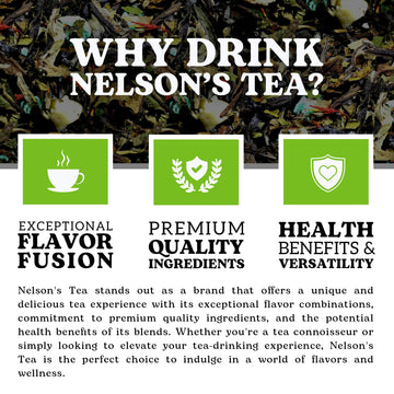 Nelson'S Tea - White Chocolate Peppermint Loose Leaf Tea - Green Tea, White Tea, Peppermint, Safflower, And Mint Chocolate - 2 O