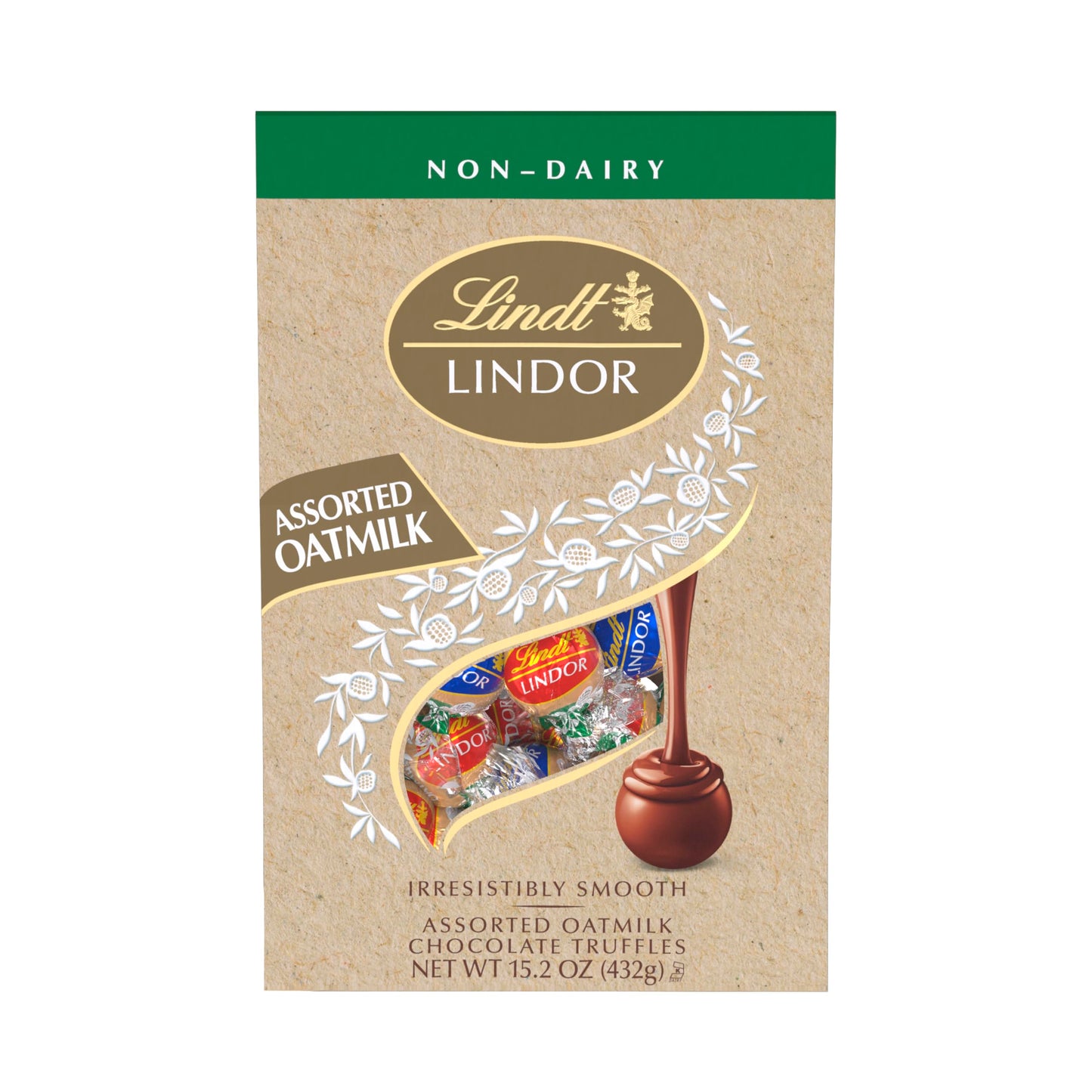 Lindt LINDOR Assorted OatMilk Chocolate Truffles, Non-Dairy, 15.2 oz Full Size