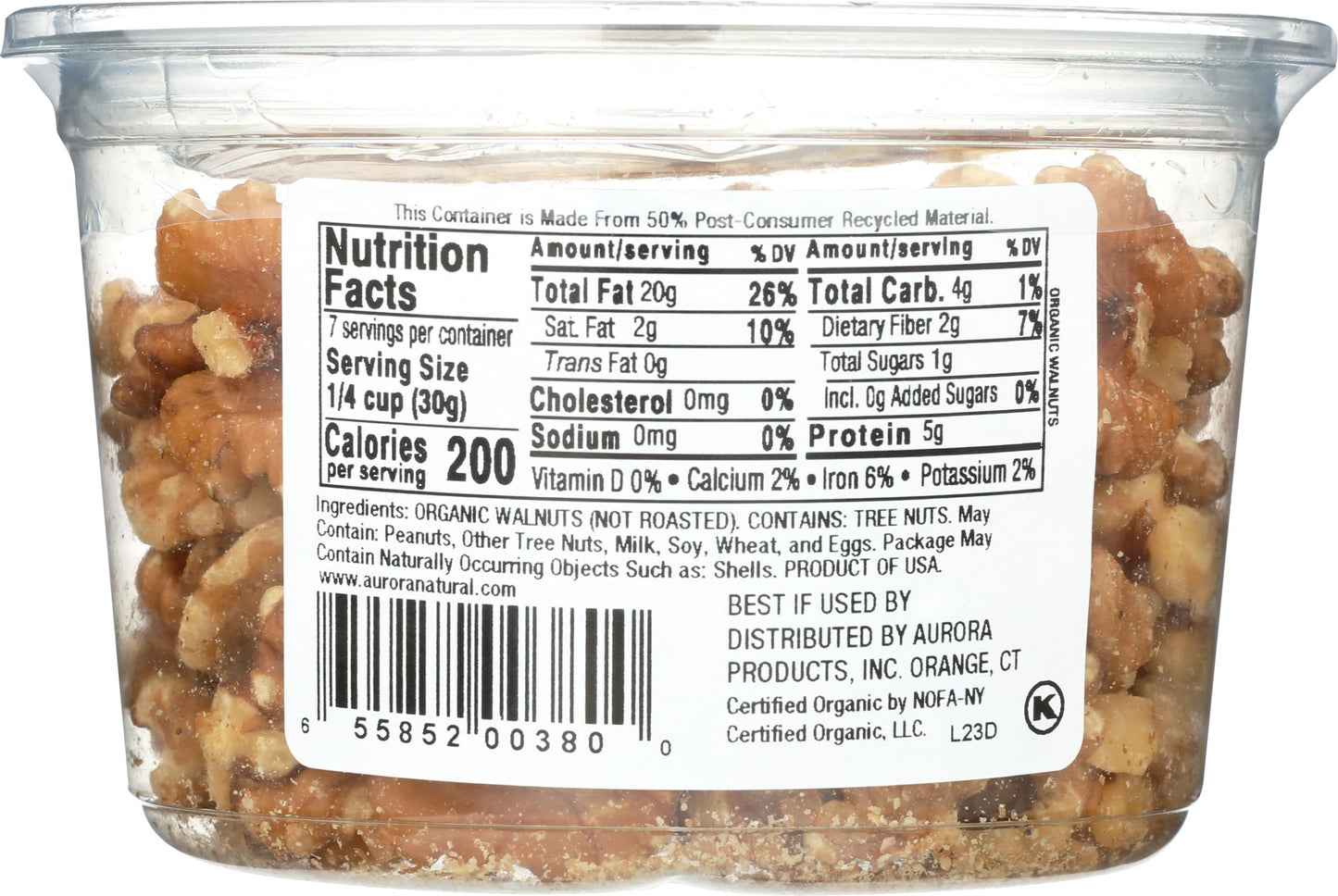 Aurora Natural Products - Organic Raw Walnuts - Case of 12 - 7 oz.(D0102H7PMHG.)