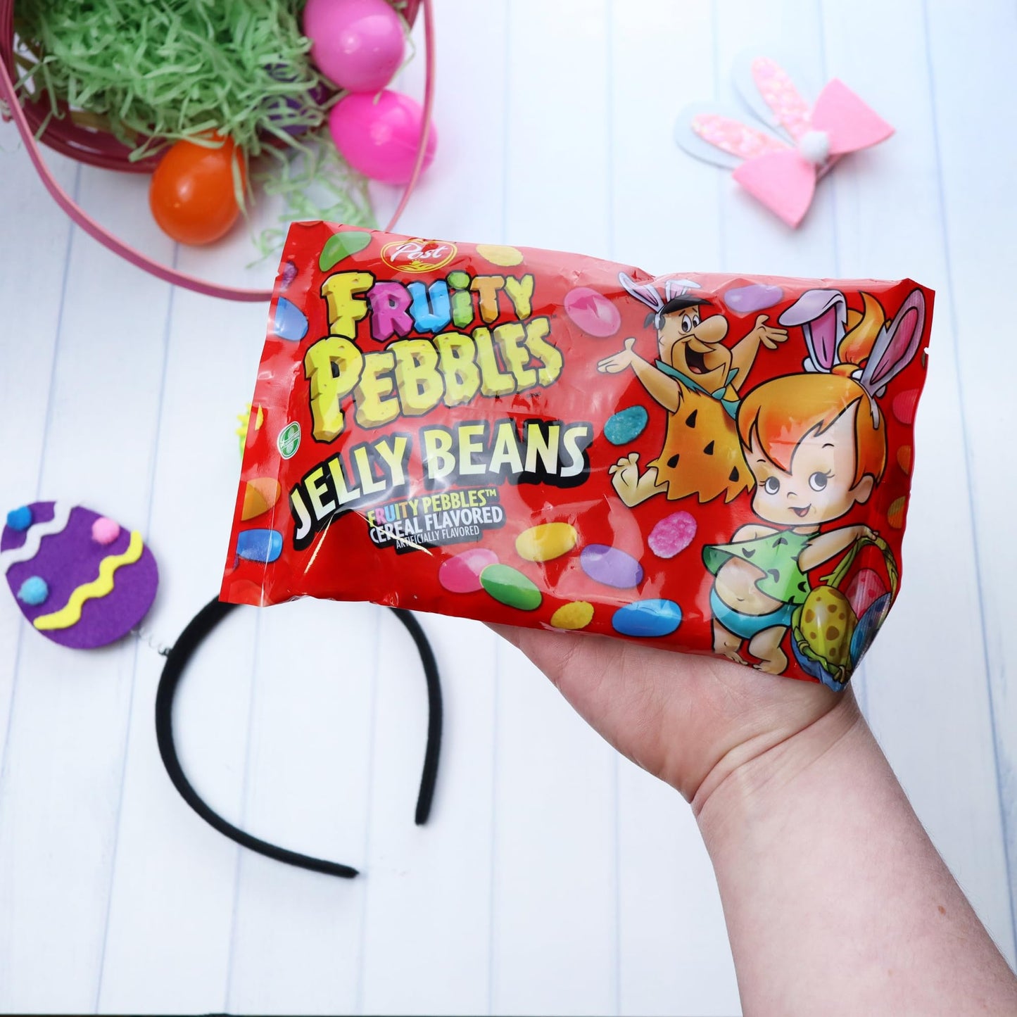 Fruity Pebbles Jelly Beans, Assorted Fruit Flavored Chewy Candies, Easter Egg Fillers And Party Favors, 10 Ounces