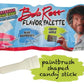 Bob Ross Flavor Palette Paintbrush Dipping Candy - One (1) 0.85 Oz Pack. 3 Fruity Flavors Strawberry, Blue Raspberry And Green Apple