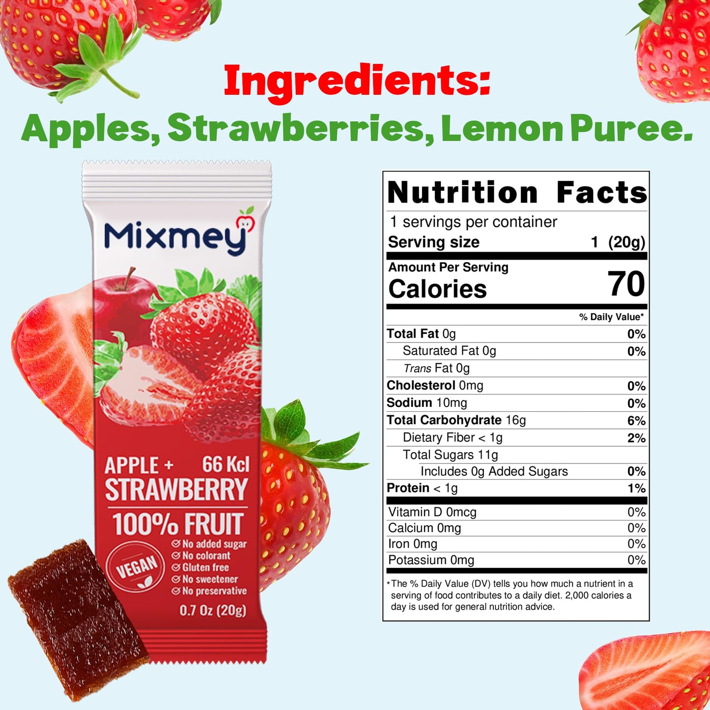 Ceres Gourmet Fruit Strips Variety Pack - 30 Count, Low-Calorie, No Sugar Added, Vegan, Gluten-Free, 0.7 Ounces Each