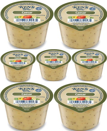 30 Count | Salad Dressing Dipping Sauce Portion Cups | Single Serve Packets (Caesar Dressing)