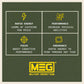 MEG Military Energy Gum - Arctic Mint, 100mg Caffeine per Piece, 8 Pack (40 Count)
