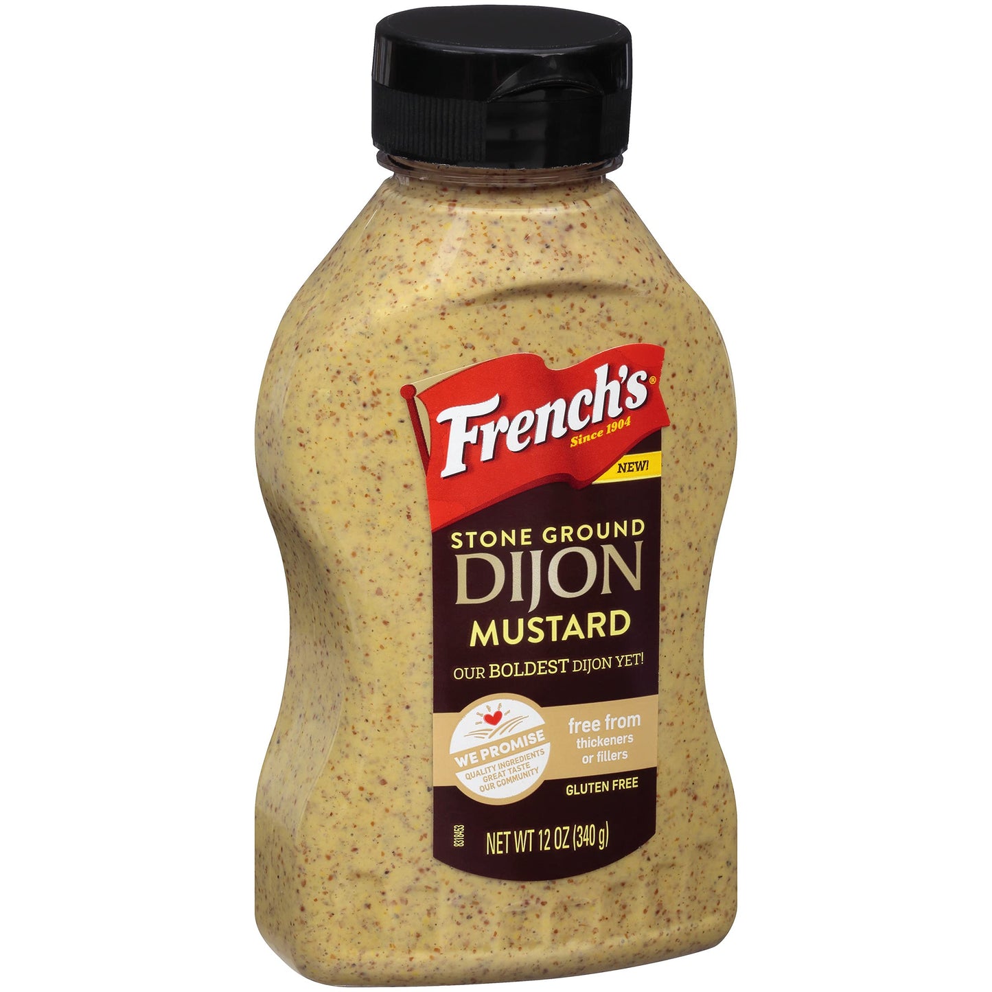 Frenchs Stone Ground Dijon Mustard, 12 oz, Pack of 8