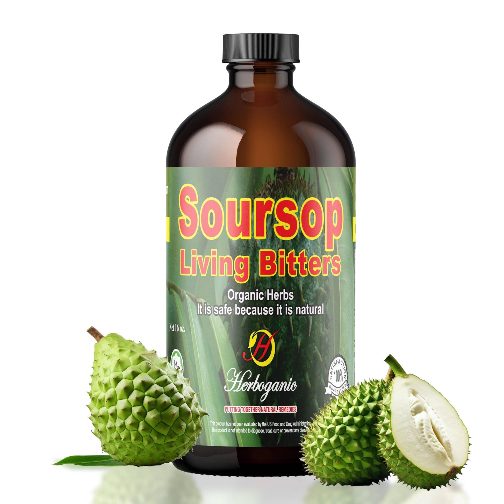 HERBOGANIC Soursop Bitters Liquid | Natural Living Bitters | 16 Fl Oz | Model 7188584183